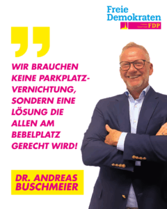 FDP will Parkplätze am Bebelplatz erhalten